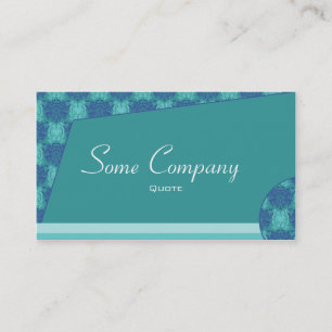 Abstrakter Damast (Ocean View) Visitenkarte
