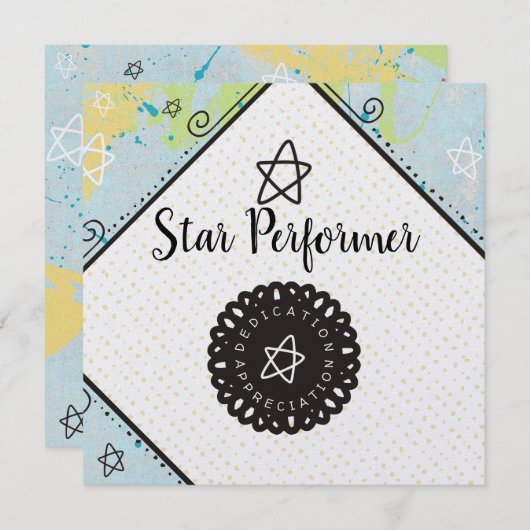 abstrakter dankeskarte (Vorne/Hinten)