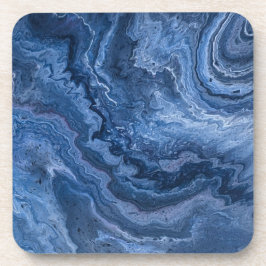 Abstrakter Deep Blue Marble Getränkeuntersetzer