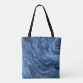 Abstrakter Deep Blue Marble Tasche (Rückseite)