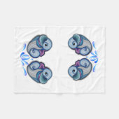 Abstrakter Delphin Fleecedecke (Vorderseite (Horizontal))