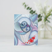 Abstrakter Delphin Postkarte (Stehend Vorderseite)