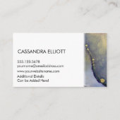 Abstrakter Denim Blue & Gold Alkohol Tinte Flüssig Visitenkarte (Rückseite)