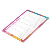 Abstrakter Design Weekly Planer personalisieren Notizblock (angewinkelt)