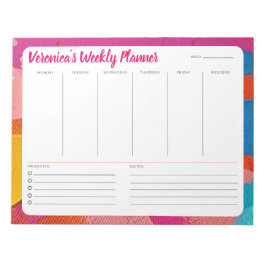 Abstrakter Design Weekly Planer personalisieren Notizblock