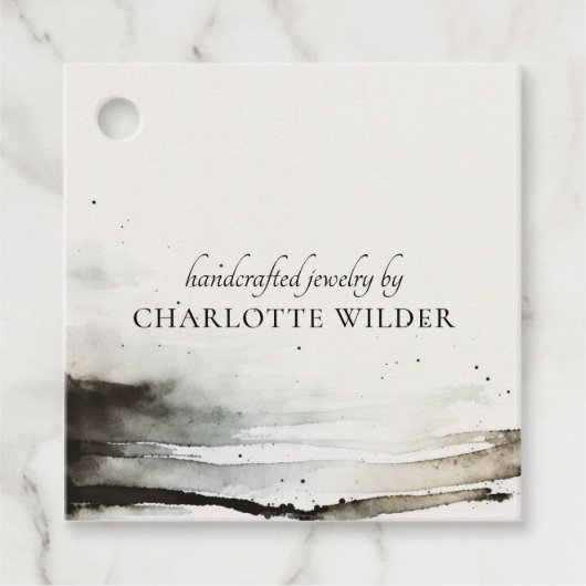 Abstrakter Designer für künstlerische Wasserfarben Geschenkanhänger (Vorderseite)