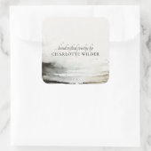 Abstrakter Designer für künstlerische Wasserfarben Quadratischer Aufkleber (Tasche)