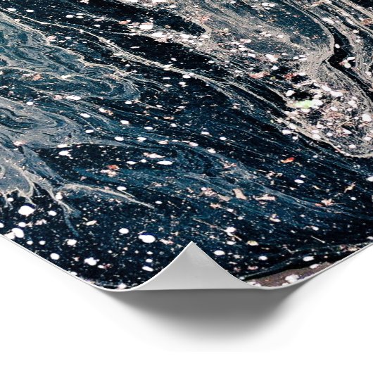 Abstrakter Desktop, schöne flüssige Kunst Poster (Ecke)