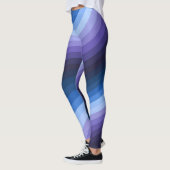 Abstrakter Diagonaler Regenbogenwirbel Leggings (Links)