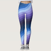 Abstrakter Diagonaler Regenbogenwirbel Leggings (Vorderseite)