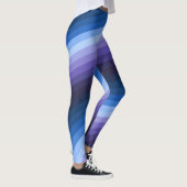 Abstrakter Diagonaler Regenbogenwirbel Leggings (Rechts)