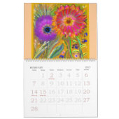 ABSTRAKTER DIGITAL-BLUMEN-Kalender Kalender (Feb 2027)