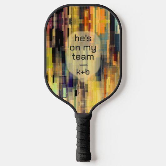 Abstrakter digitaler Individuelle Name - Coupé Pickleball Schläger (Vorderseite)