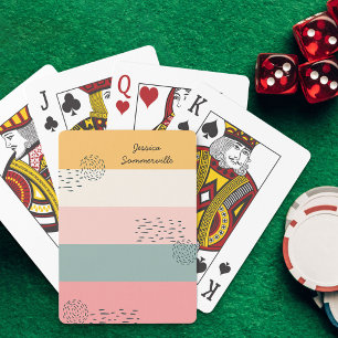 Abstrakter Doodle-Farbblock Personalisierter Strei Spielkarten