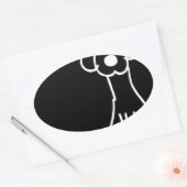 Abstrakter Doodle Ovaler Aufkleber (Umschlag)