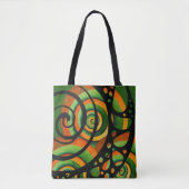 Abstrakter Doodle-Swirbel Tasche (Vorderseite)