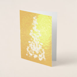 Abstrakter Dot Weihnachtsbaum auf Gold Folienkarte