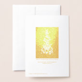 Abstrakter Dot Weihnachtsbaum auf Gold Folienkarte (Rückseite mit Umschlag)