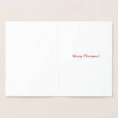 Abstrakter Dot Weihnachtsbaum auf Gold Folienkarte (Innenseite)