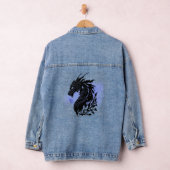 Abstrakter Drache, Lila Wasserfarbe Jeansjacke (Hangar)