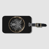 Abstrakter Drachenkopf in der Ästhetik Gepäckanhänger (Vorderseite (Horizontal))