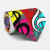 Abstrakter dreifacher Clef Krawatte (Gerollt)