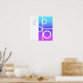 Abstrakter Druck der Sunrise Lilie Poster (Küche)