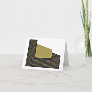 Abstrakter Druck in Moss und Black Danke Karte