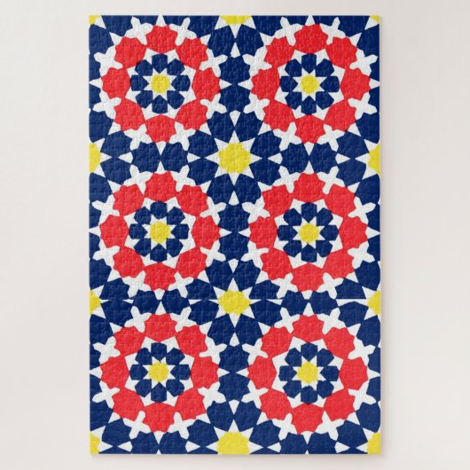 abstrakter Druck mit Sternen und x-es Puzzle (Vertikal)