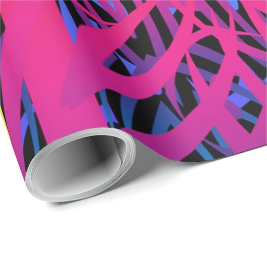 Abstrakter Dschungel Geschenkpapier (Rolleneckpunkt)