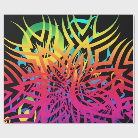 Abstrakter Dschungel Geschenkpapier (Flach)