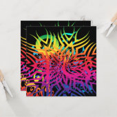 Abstrakter Dschungel Karte (Vorderseite/Rückseite Beispiel)