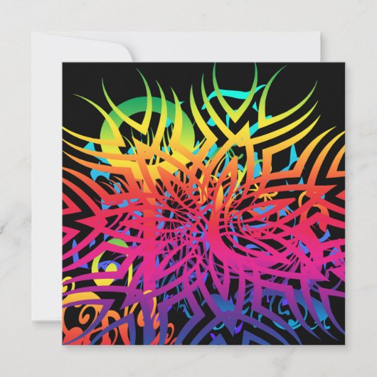 Abstrakter Dschungel Karte (Vorderseite)