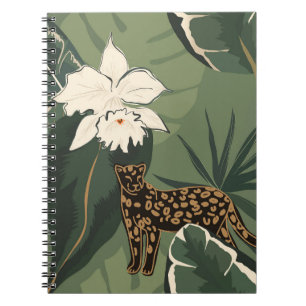 Abstrakter Dschungel: Leopards kreatives Muster Notizblock
