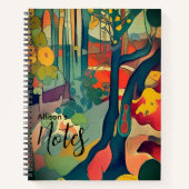 Abstrakter Dschungel Notizblock (Vorderseite)