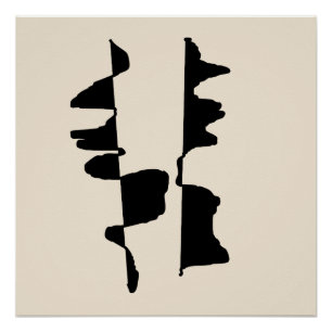 "Abstrakter Dual Face" Poster