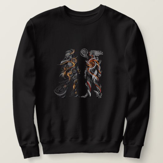 Abstrakter Dualitäts-Männer-Sweatshirt Sweatshirt (Design vorne)