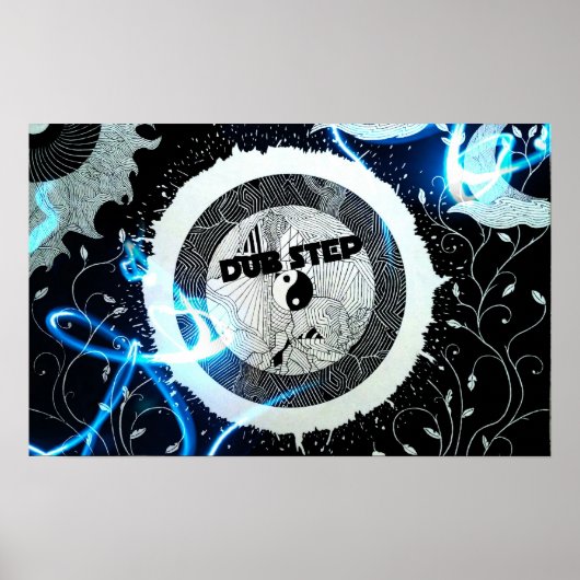 Abstrakter Dubstep Lautsprecher Dub Step Poster (Vorne)