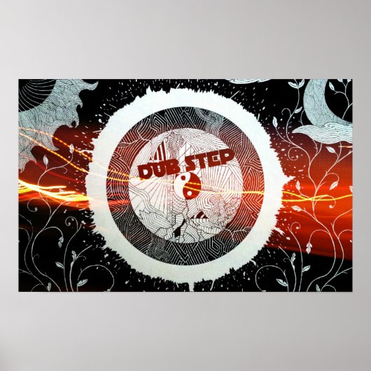 Abstrakter Dubstep-Lautsprecher Poster (Vorne)