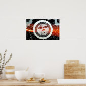 Abstrakter Dubstep-Lautsprecher Poster (Küche)