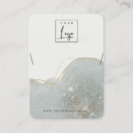 Abstrakter dunkelgrauer Glitzer Shiny Necklace Dis Visitenkarte