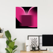 Abstrakter dunkelrosa Luxus mit Black AP004 Poster (Heimbüro)