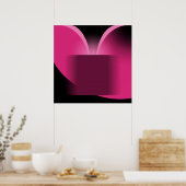 Abstrakter dunkelrosa Luxus mit Black AP004 Poster (Küche)