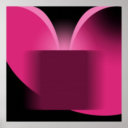 Abstrakter dunkelrosa Luxus mit Black AP004 Poster (Vorne)