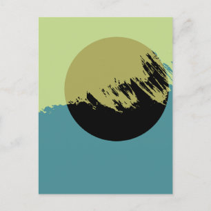 Abstrakter Dunkler Kreis der Neuen Kunst Postkarte