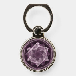 Abstrakter dunkler Lila Fraktal Star Handy Ring