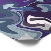 Abstrakter Durchfluss der Farben Poster (Ecke)