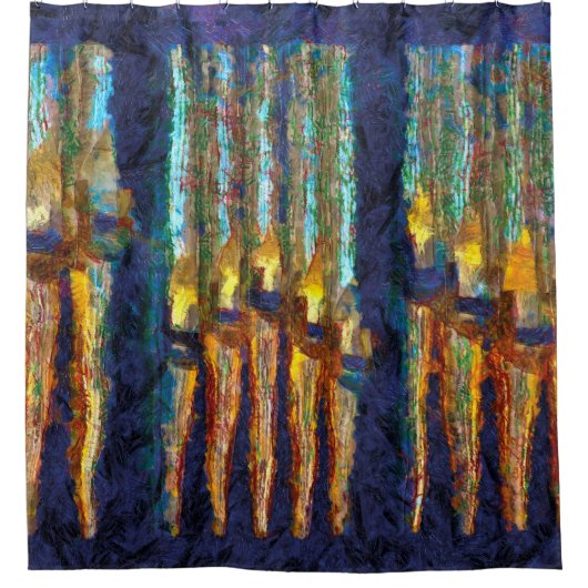 Abstrakter Duschvorhang (Vorderseite)