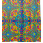 Abstrakter Duschvorhang für Super Colorful Fun (Vorderseite)