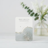 Abstrakter Dusky Grau Glitzer 2 Earring Display Visitenkarte (Stehend Vorderseite)